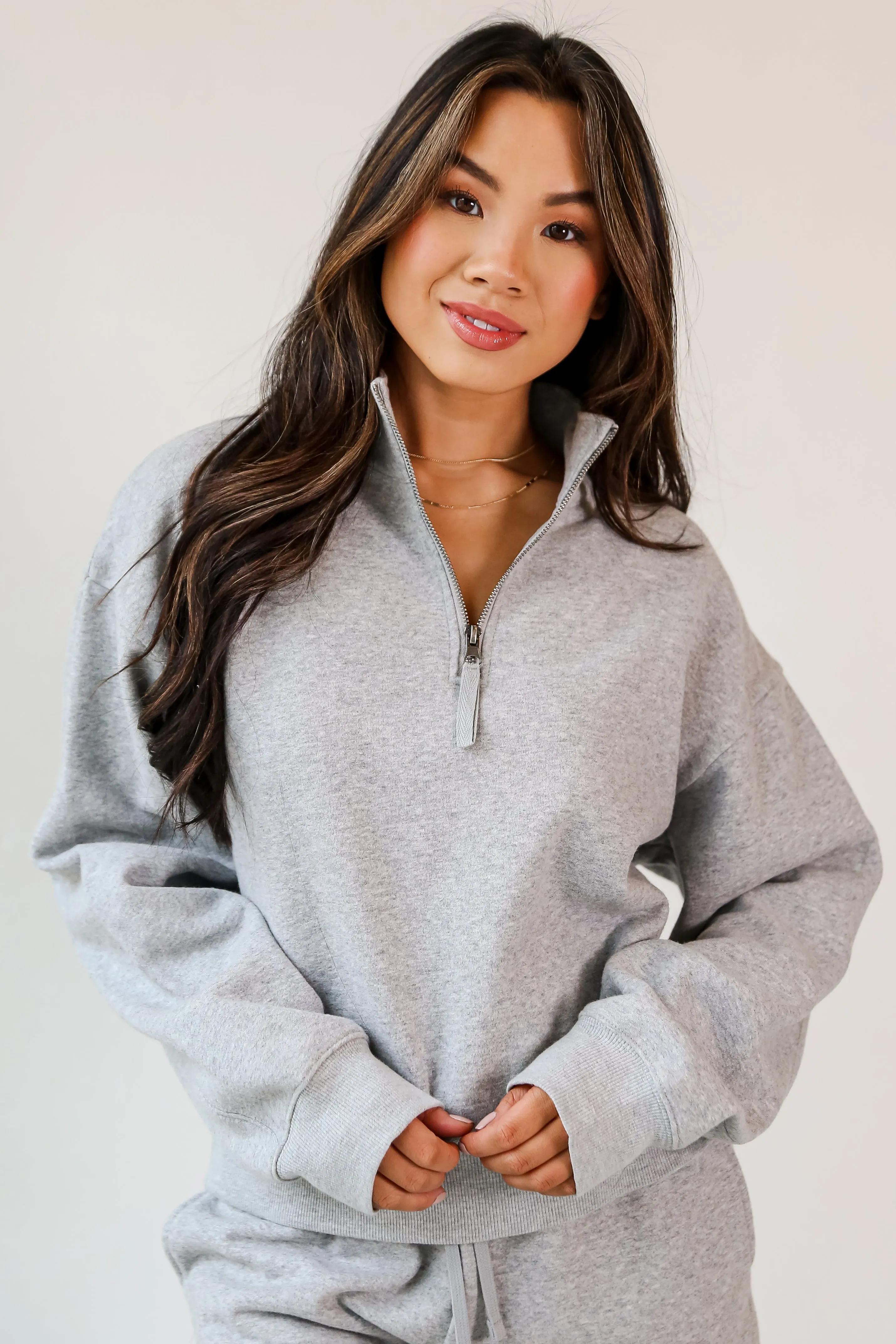 FINAL SALE - Cozy Weekend Fleece Quarter Zip Pullover - DOORBUSTER