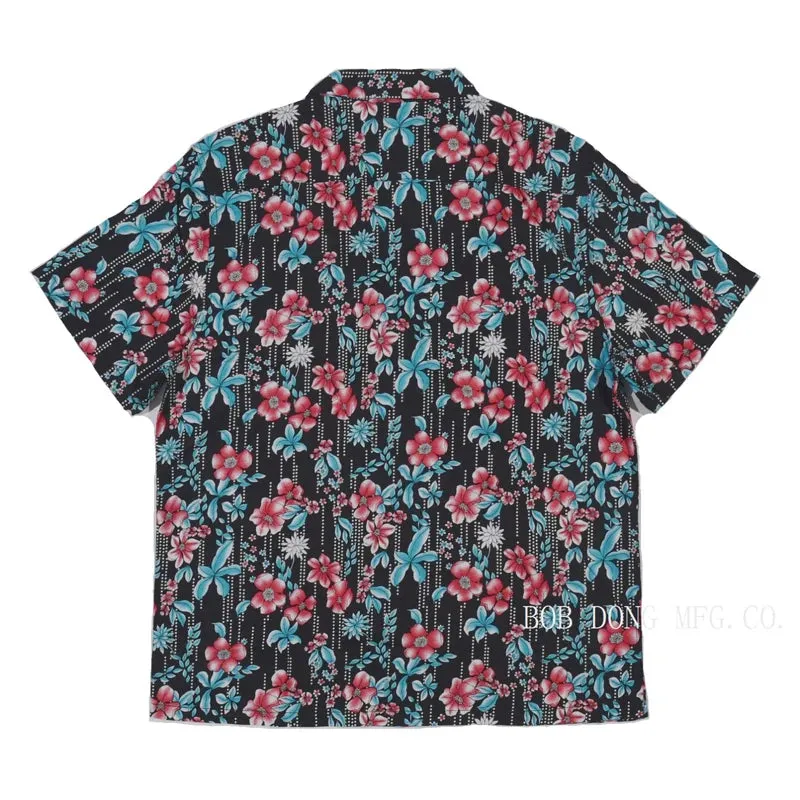 Flower Printing Short Sleeve Easy Shirt - Casual Camp Shirts