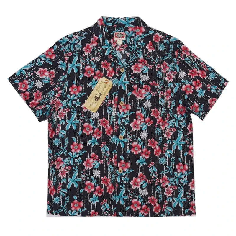 Flower Printing Short Sleeve Easy Shirt - Casual Camp Shirts