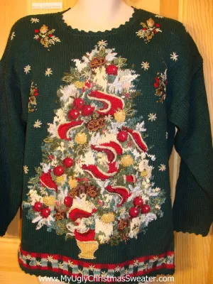 Funny Ugly Christmas Sweater 80s Huge Tree