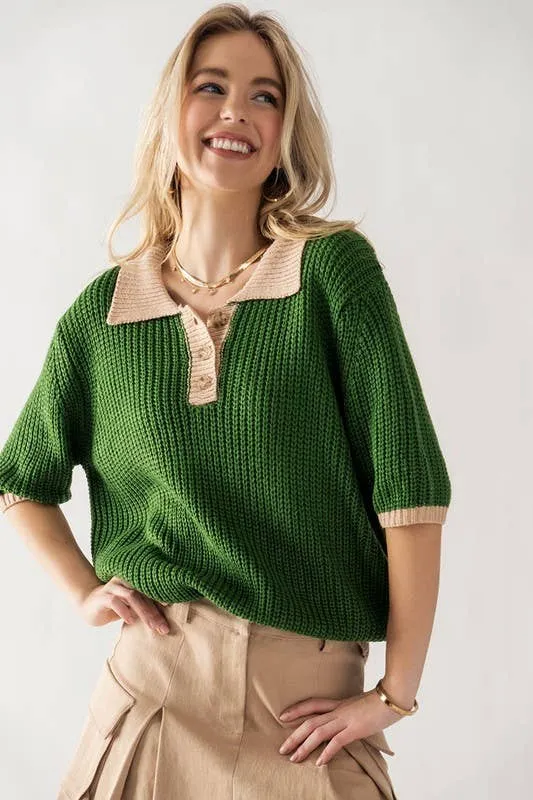 Green Knit Sweater