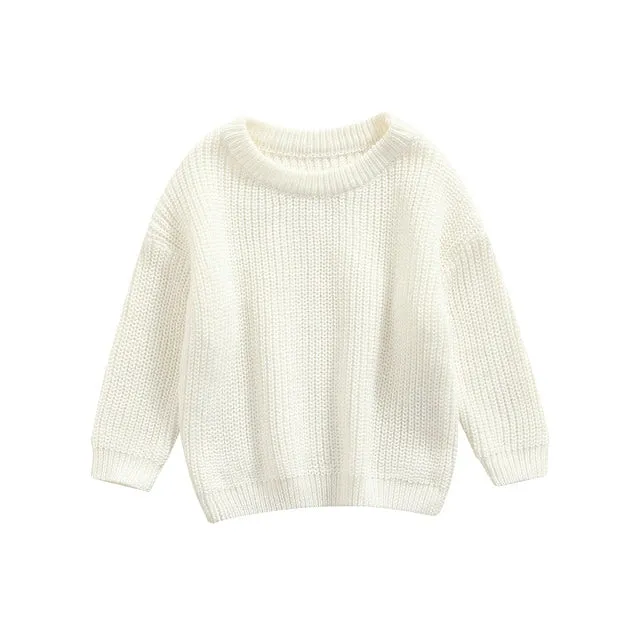 Juno - Baby & Toddler Chunky Knit Sweater , White