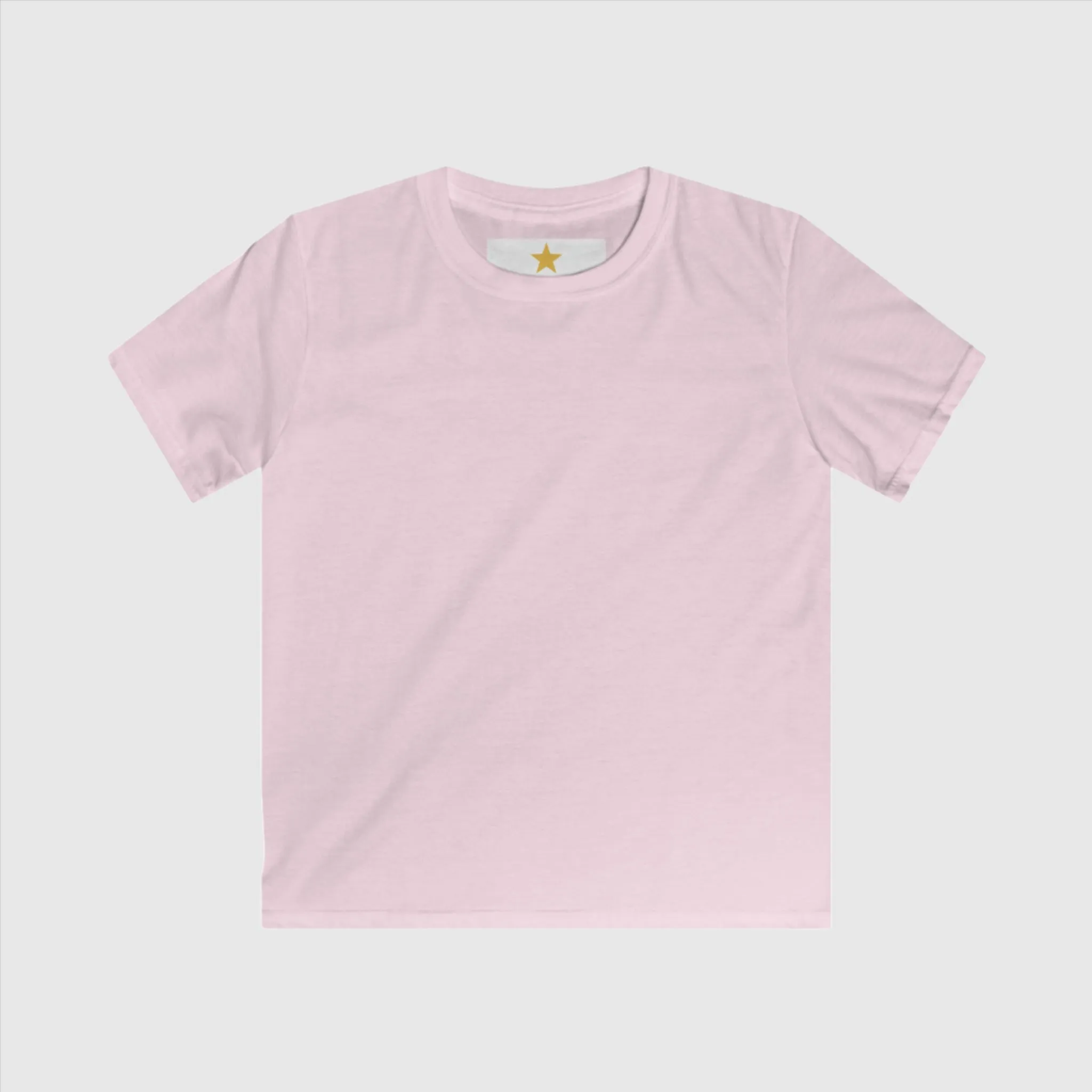 Kids Simple Blank Tee with Personalized Name and Icon Neck Label