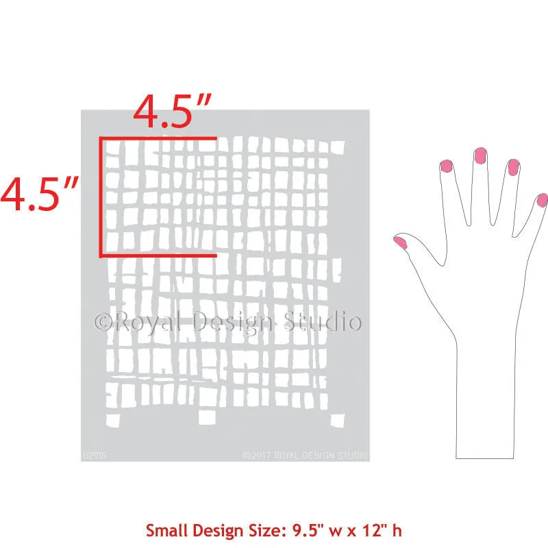 Loose Weave Furniture Stencil