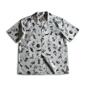 Men's Hawaiian Cuban Collar Short Sleeves Vintage Shirt - Print Casual Aloha Shirt