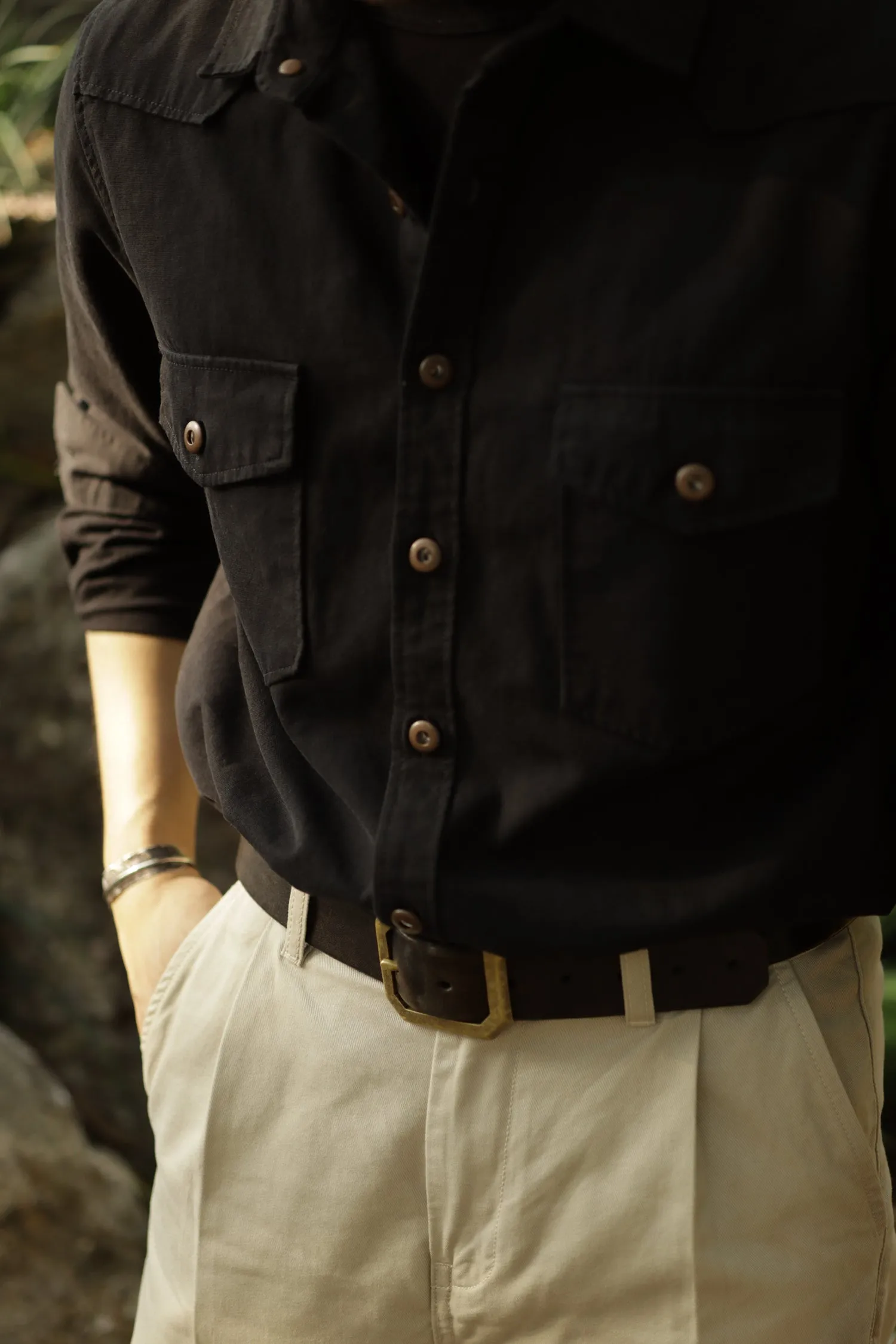 Men's Long Sleeves Bush Shirt