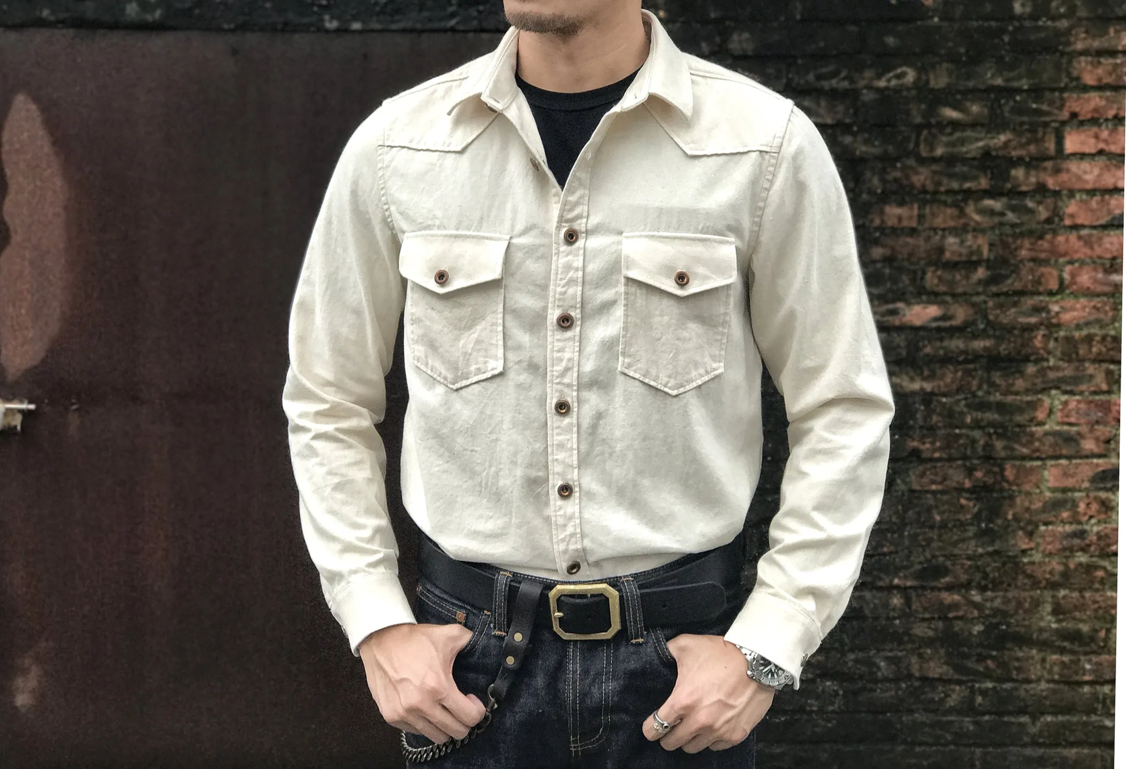 Men's Long Sleeves Bush Shirt