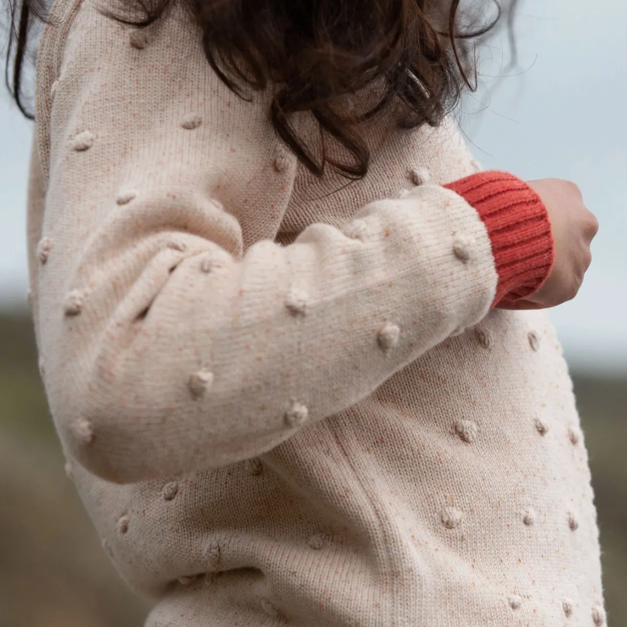 Oatmeal Popcorn Snuggly Knitted Cardigan (4YR)