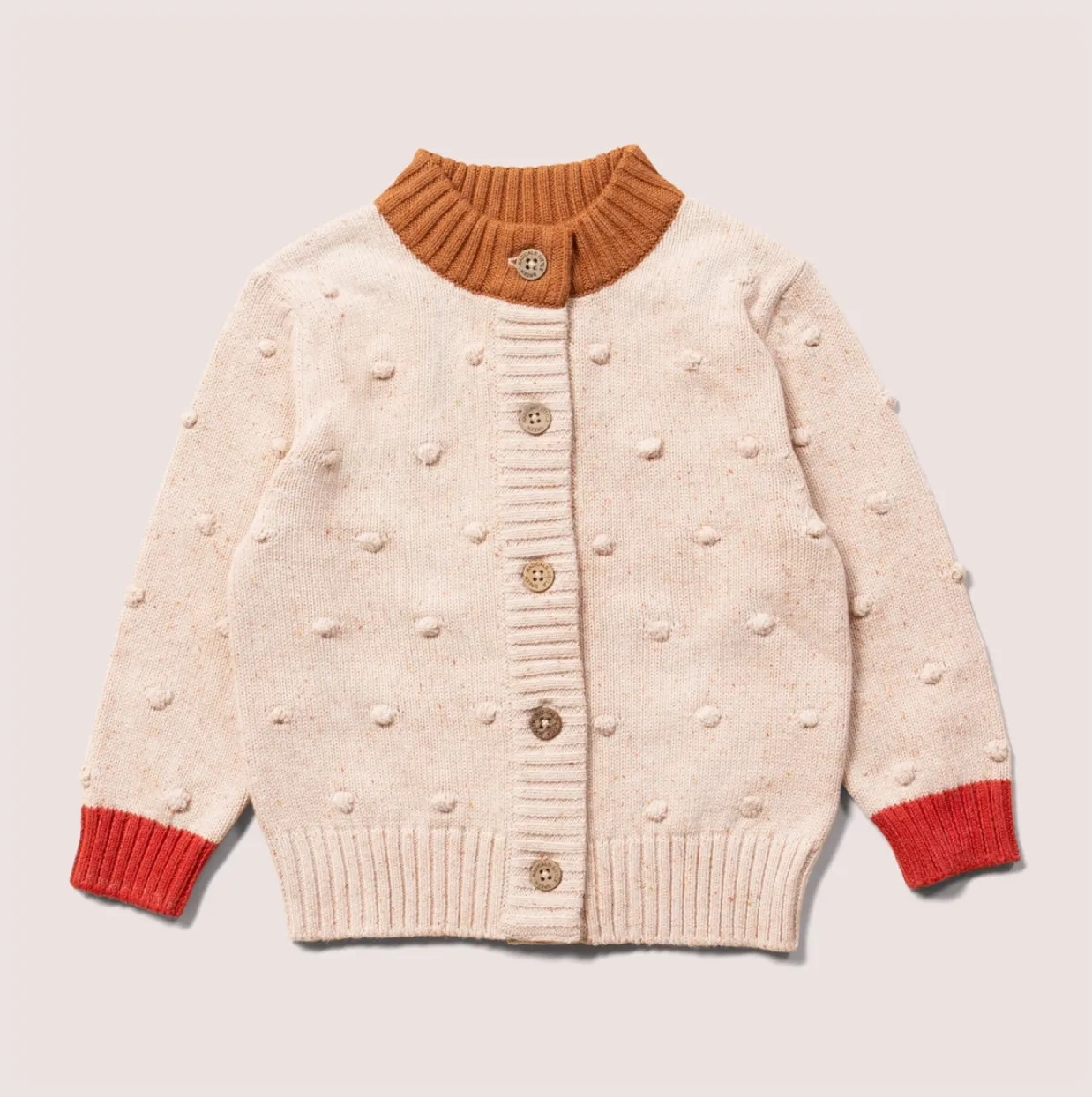 Oatmeal Popcorn Snuggly Knitted Cardigan (4YR)