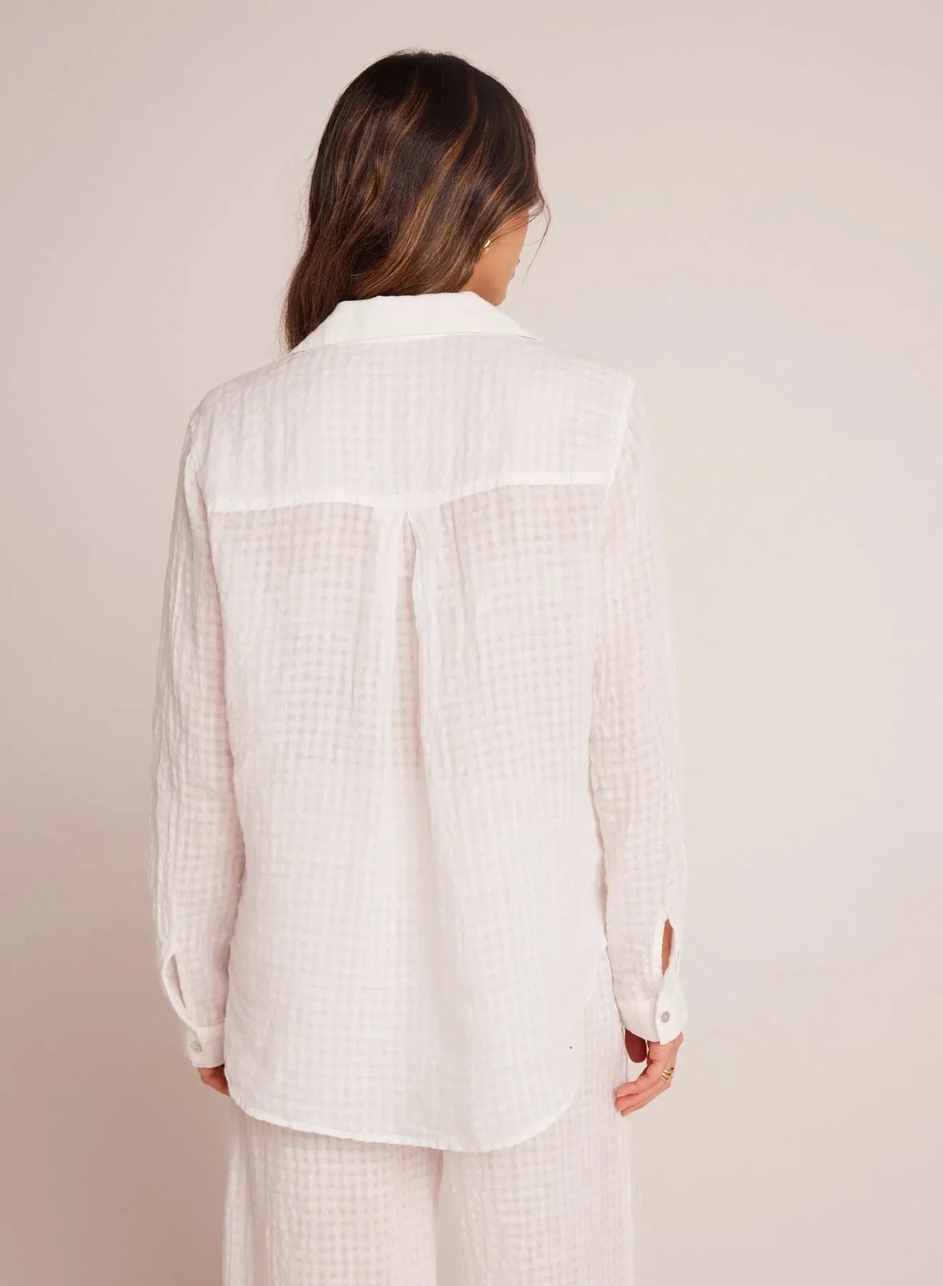 Oversized Pocket Button Down White