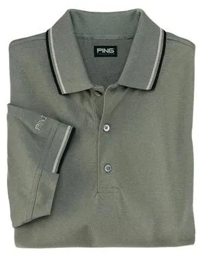 PING COLLECTION - Jersey Knit Sport Shirt with Tipped Trim.  P280