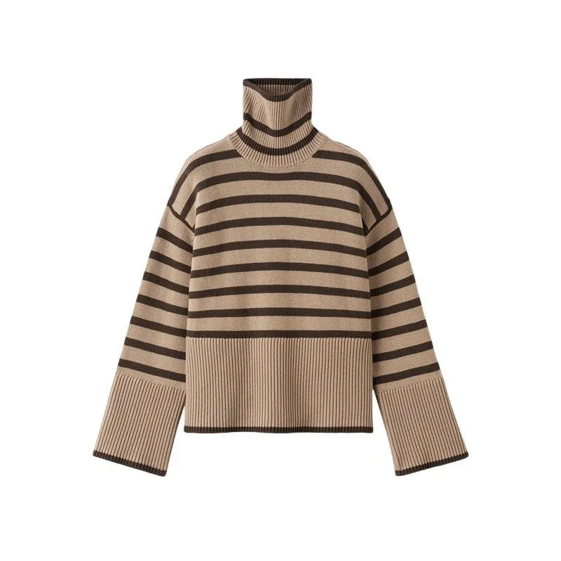 Pre Order:  Striped Wool Turtleneck Sweater