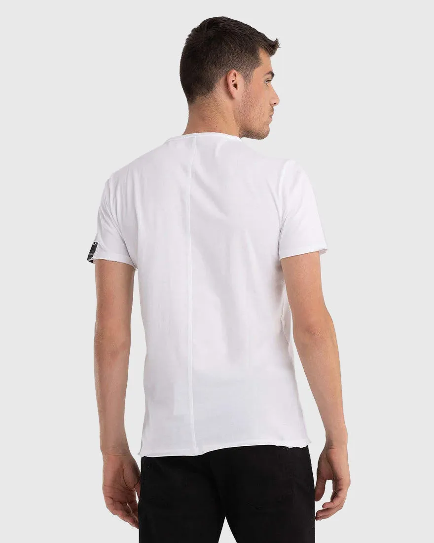 REPLAY R0012660M3590 WHITE CREW TEE