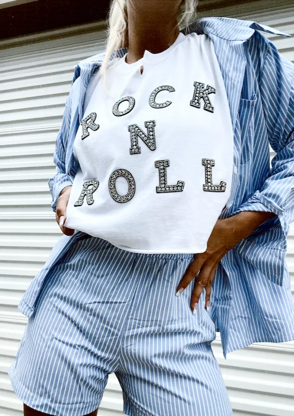 Rock N Roll Hottie Crop Tee