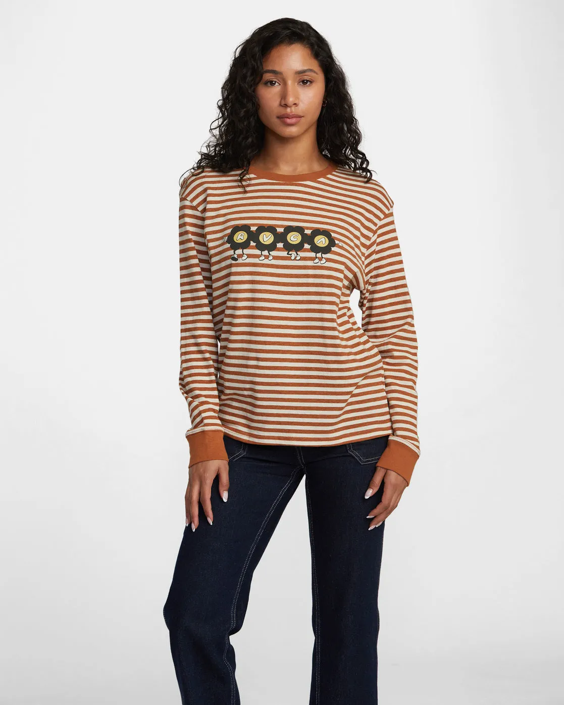 RVCA March Long Sleeve Tee - Latte