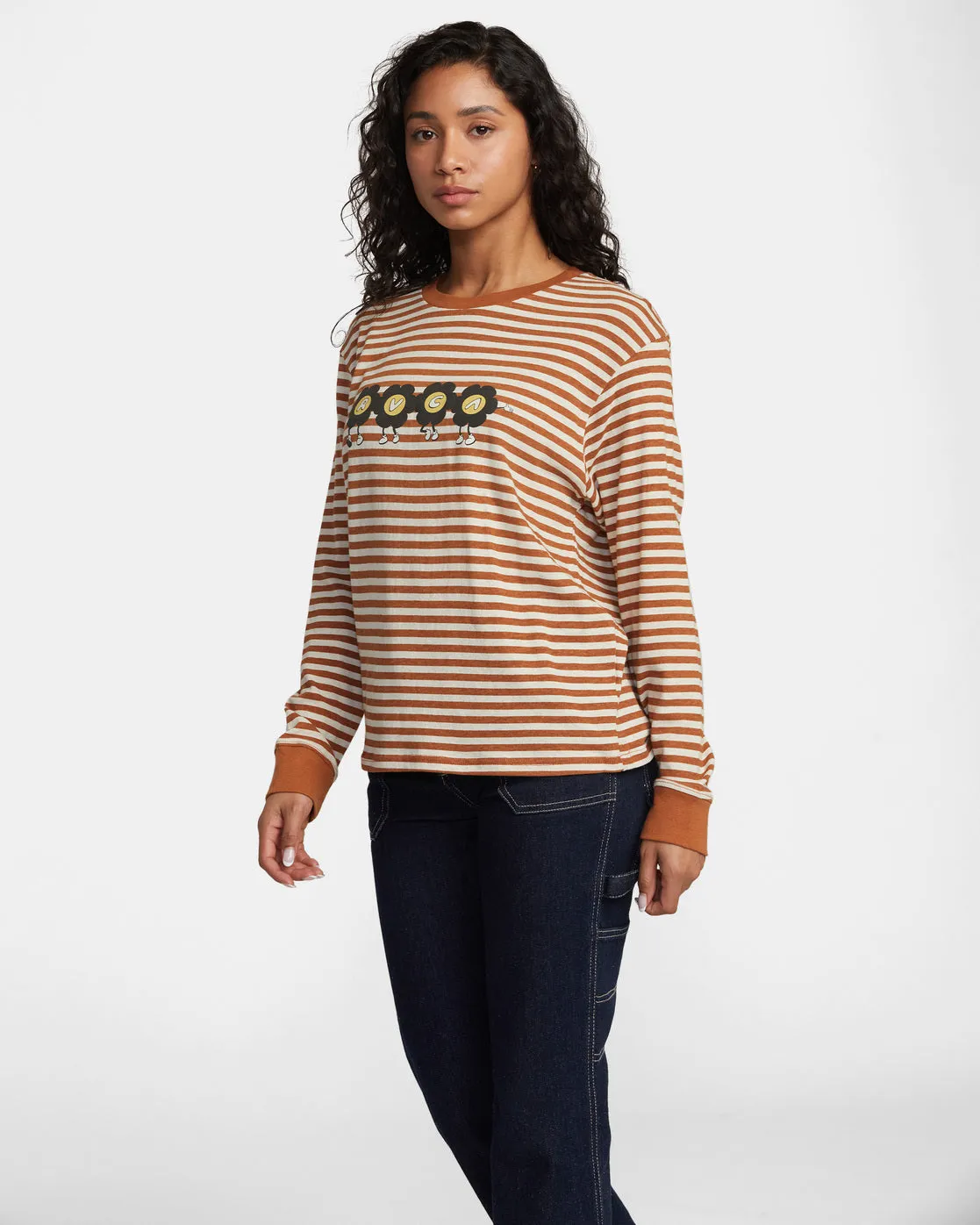 RVCA March Long Sleeve Tee - Latte