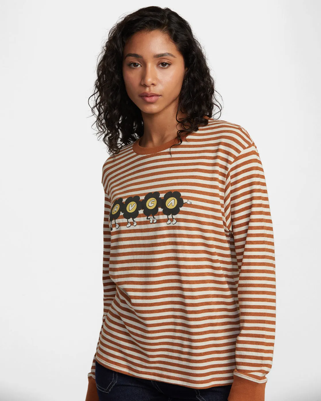 RVCA March Long Sleeve Tee - Latte