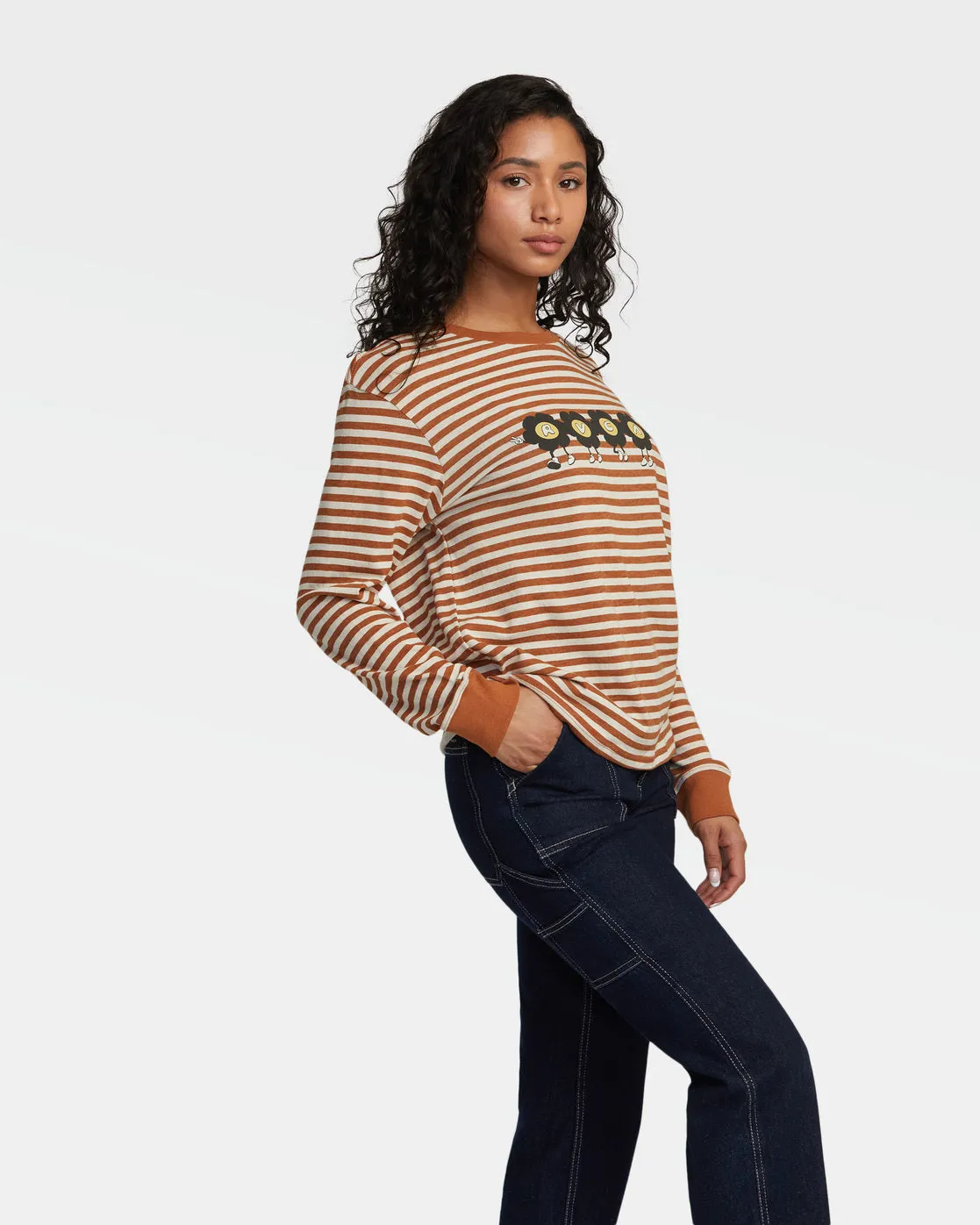 RVCA March Long Sleeve Tee - Latte