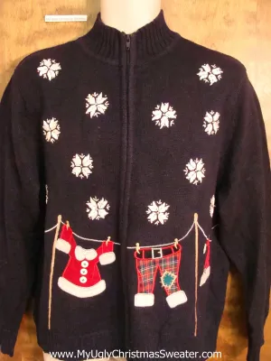 Santas Clothesline Ugliest Christmas Sweater