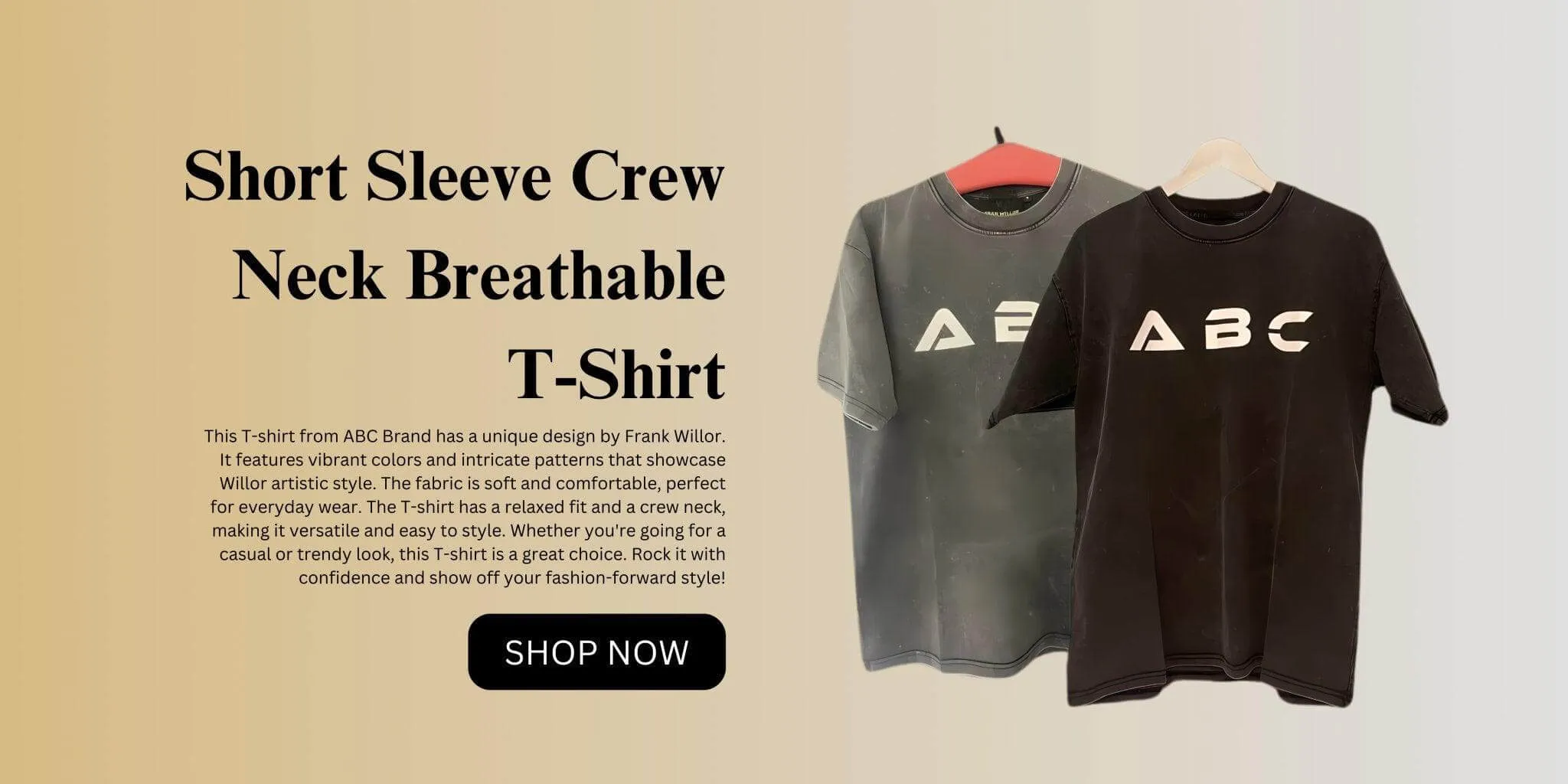 Short Sleeve Crew Neck Breathable T-Shirt