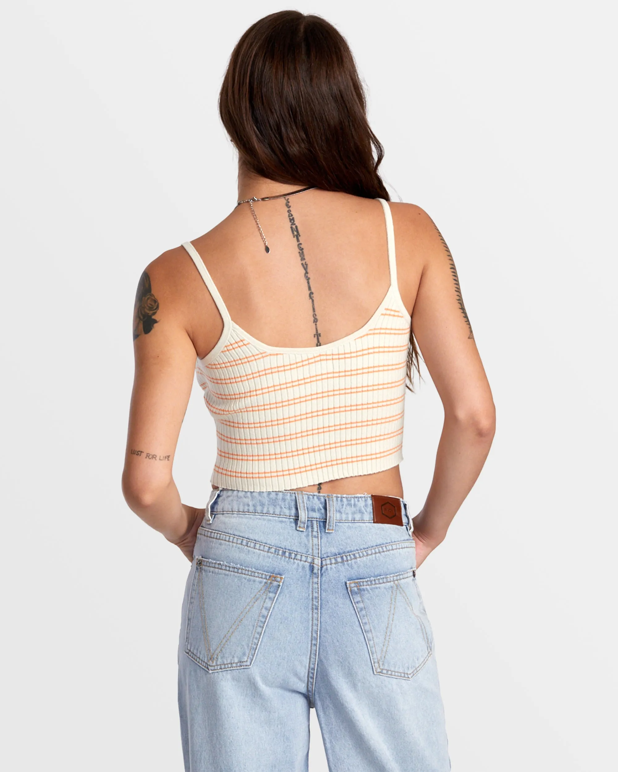 Silhouette Knitted Tank - Latte