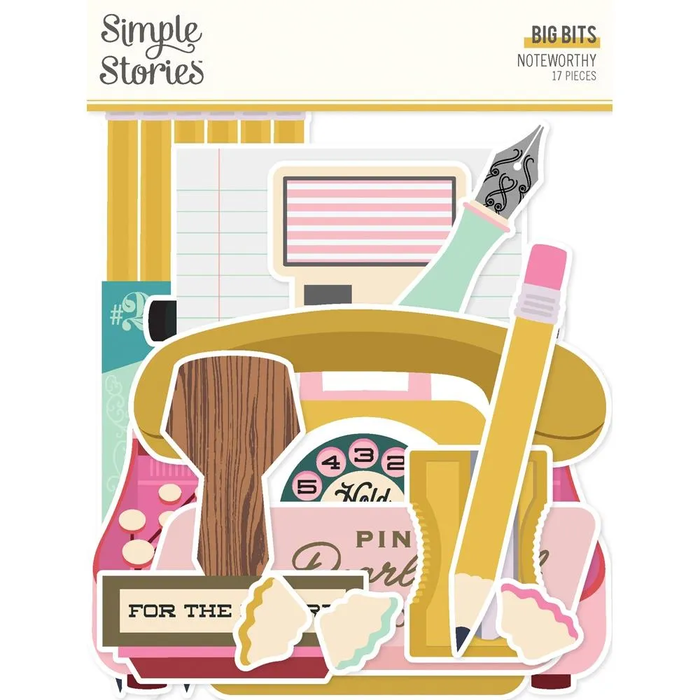 Simple Stories Noteworthy Bits & Pieces Die-Cuts 17/Pkg Big*