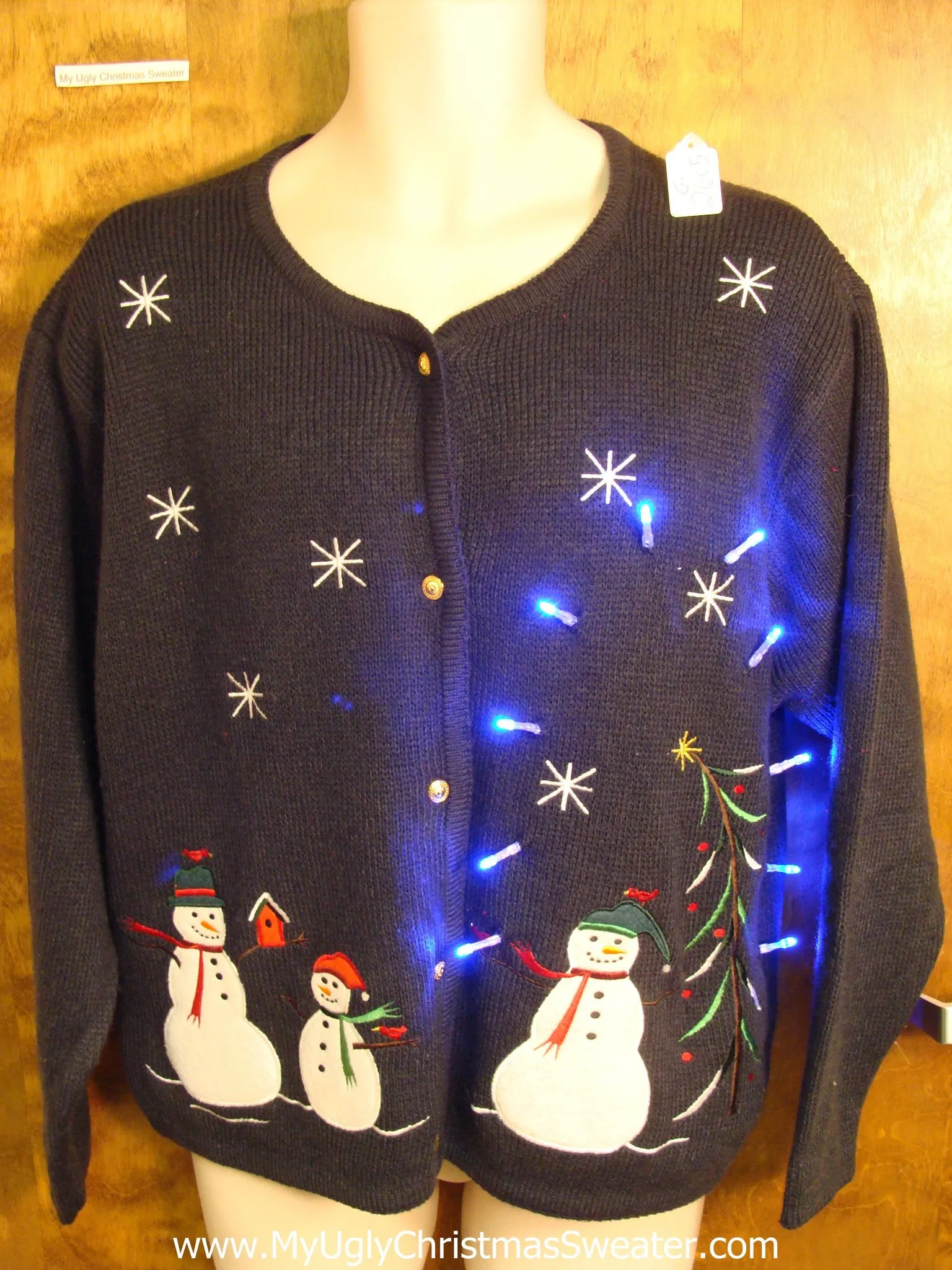 Snowman Family Light Up Ugly Xmas Sweater