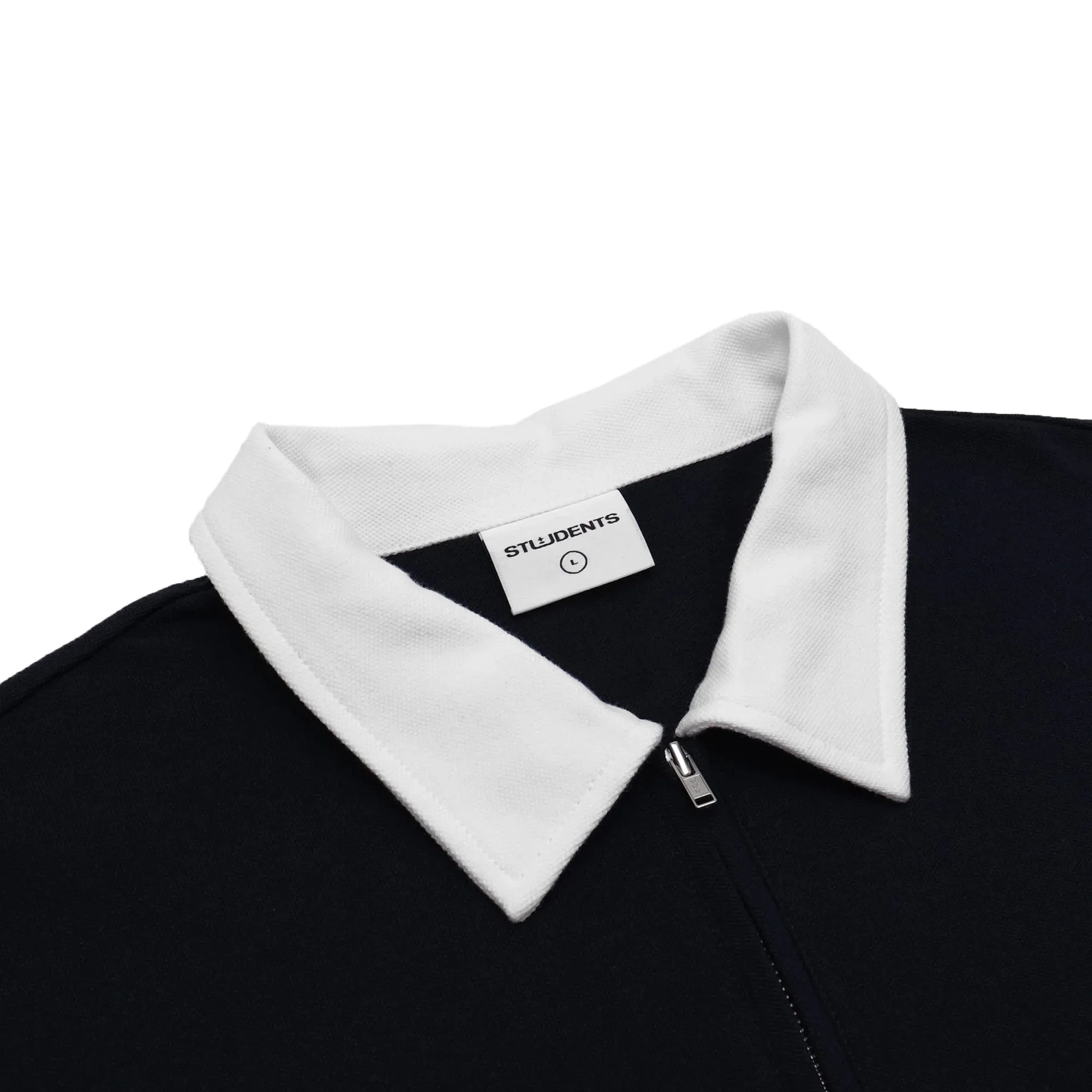 Students Golf Dwight Zip Polo - NAVY