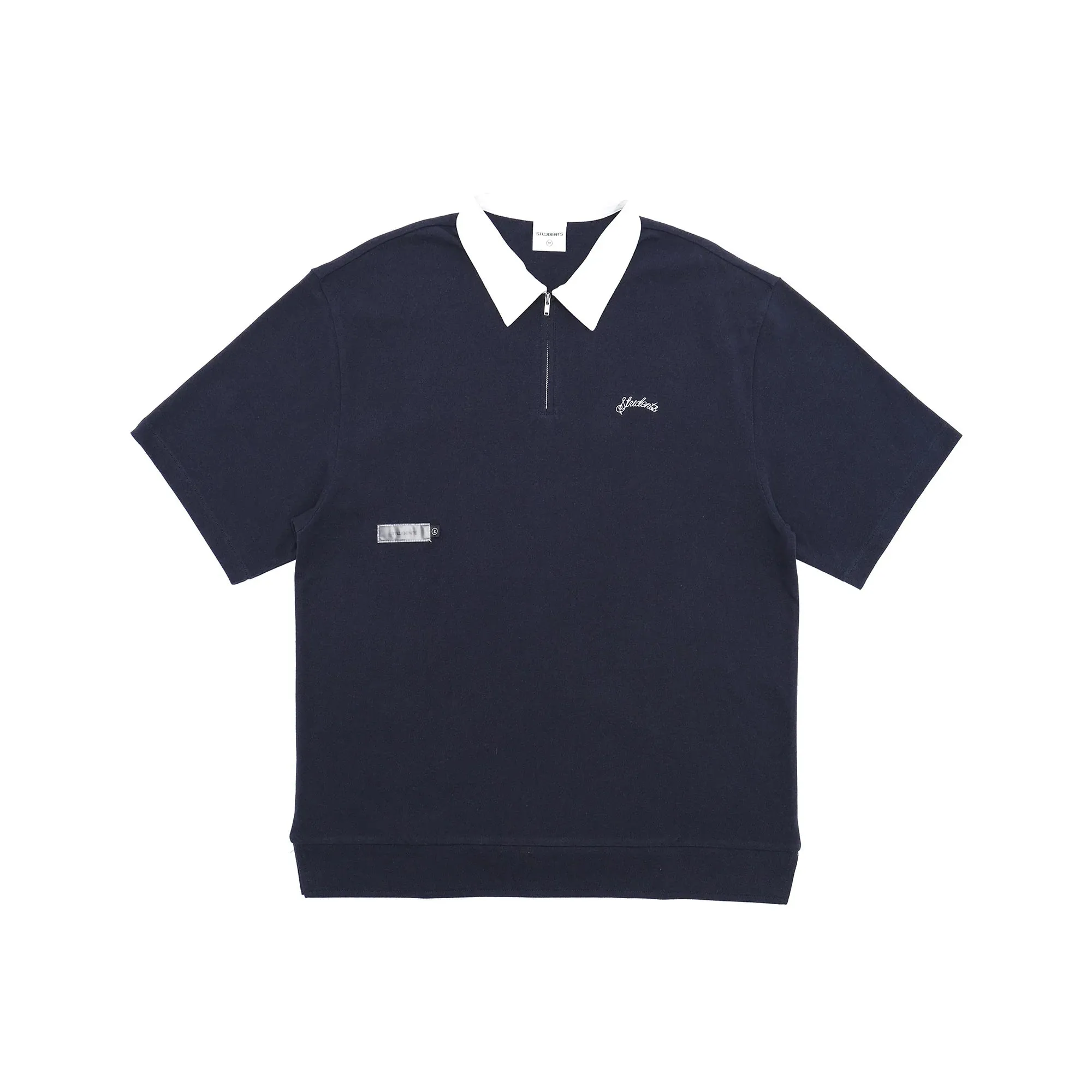 Students Golf Dwight Zip Polo - NAVY