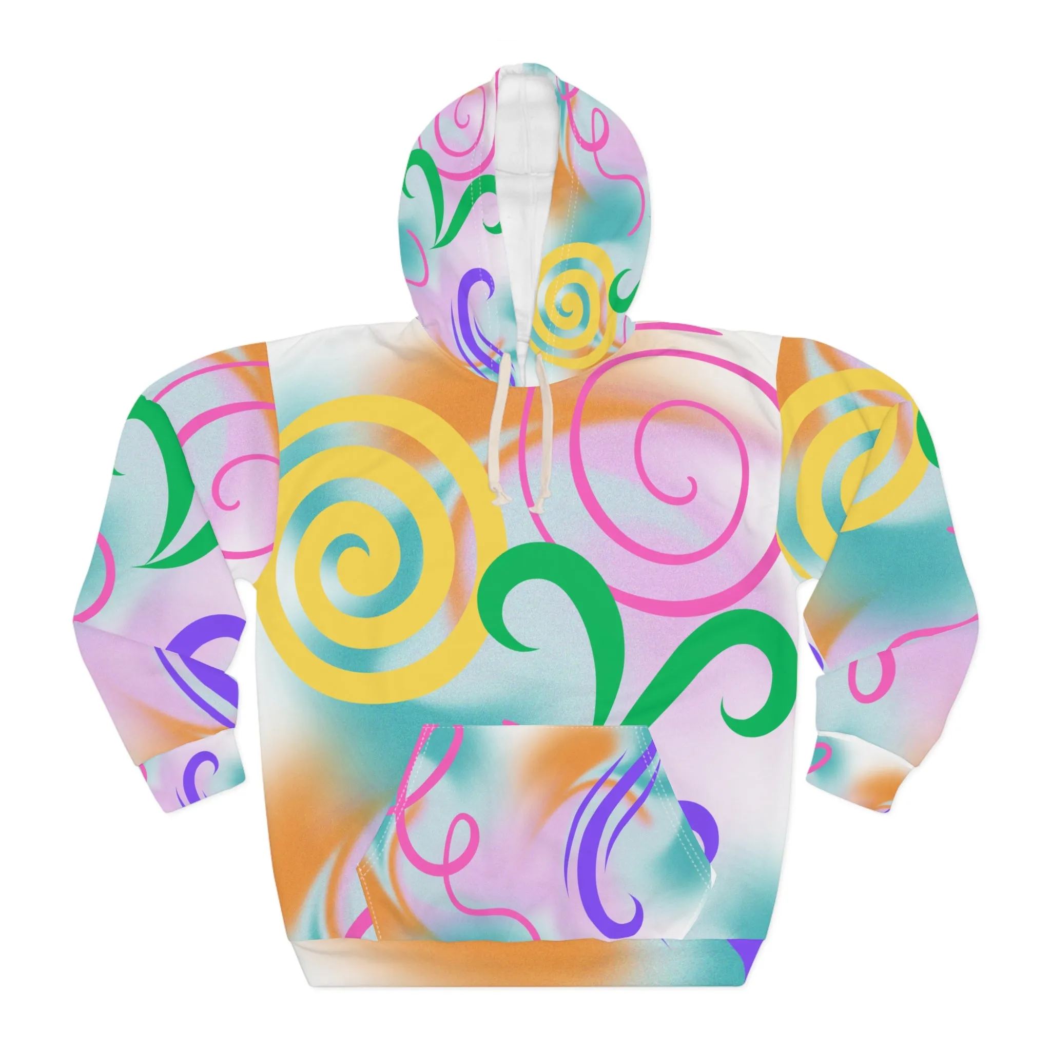 Swirl Pattern Unisex Hoodie - Minimalist Digital Abstract Design