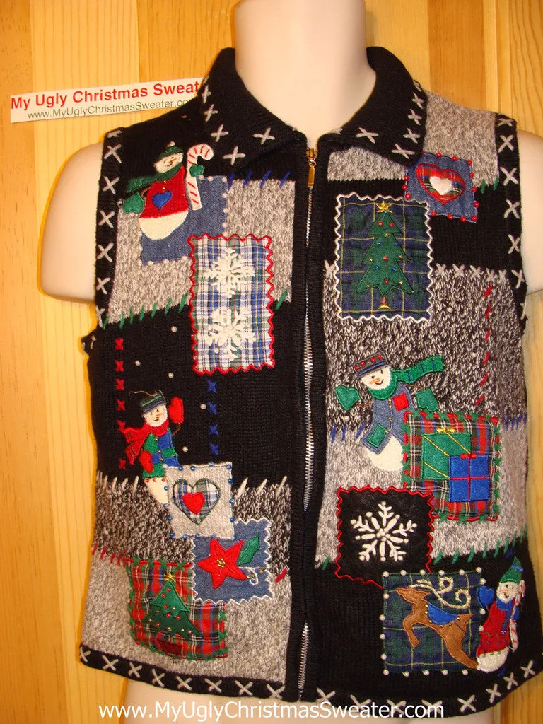 Tacky Ugly Christmas Sweater Vest  (f54)