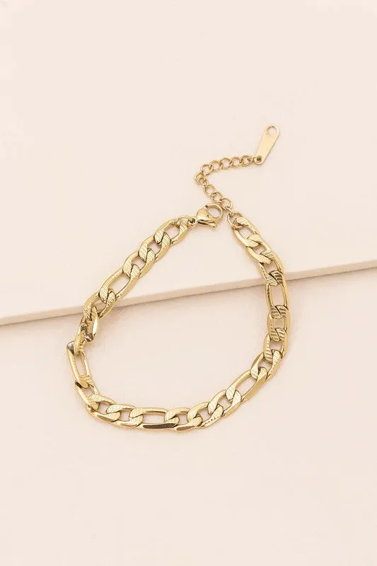 Through Thick and Thin Layering Chain Bracelet