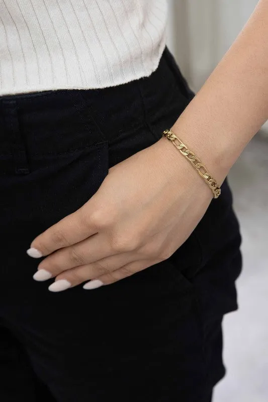 Through Thick and Thin Layering Chain Bracelet