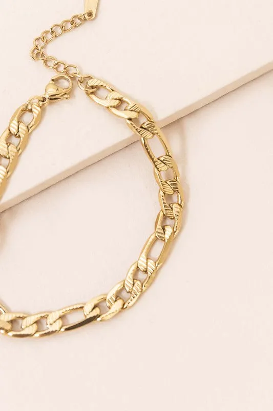 Through Thick and Thin Layering Chain Bracelet