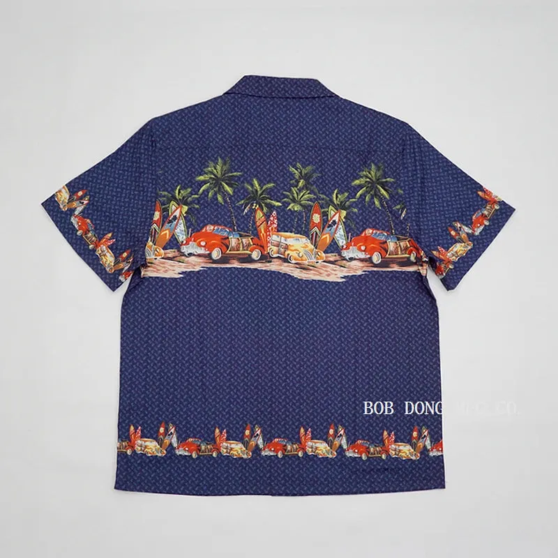 Vintage Style Men's Hawaiian Shirt with Tropical Print