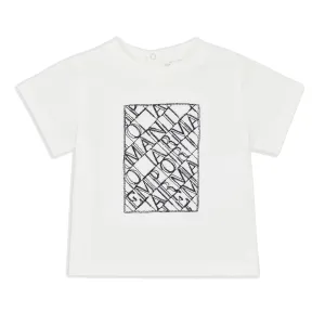 White T-shirt with stencilled logo