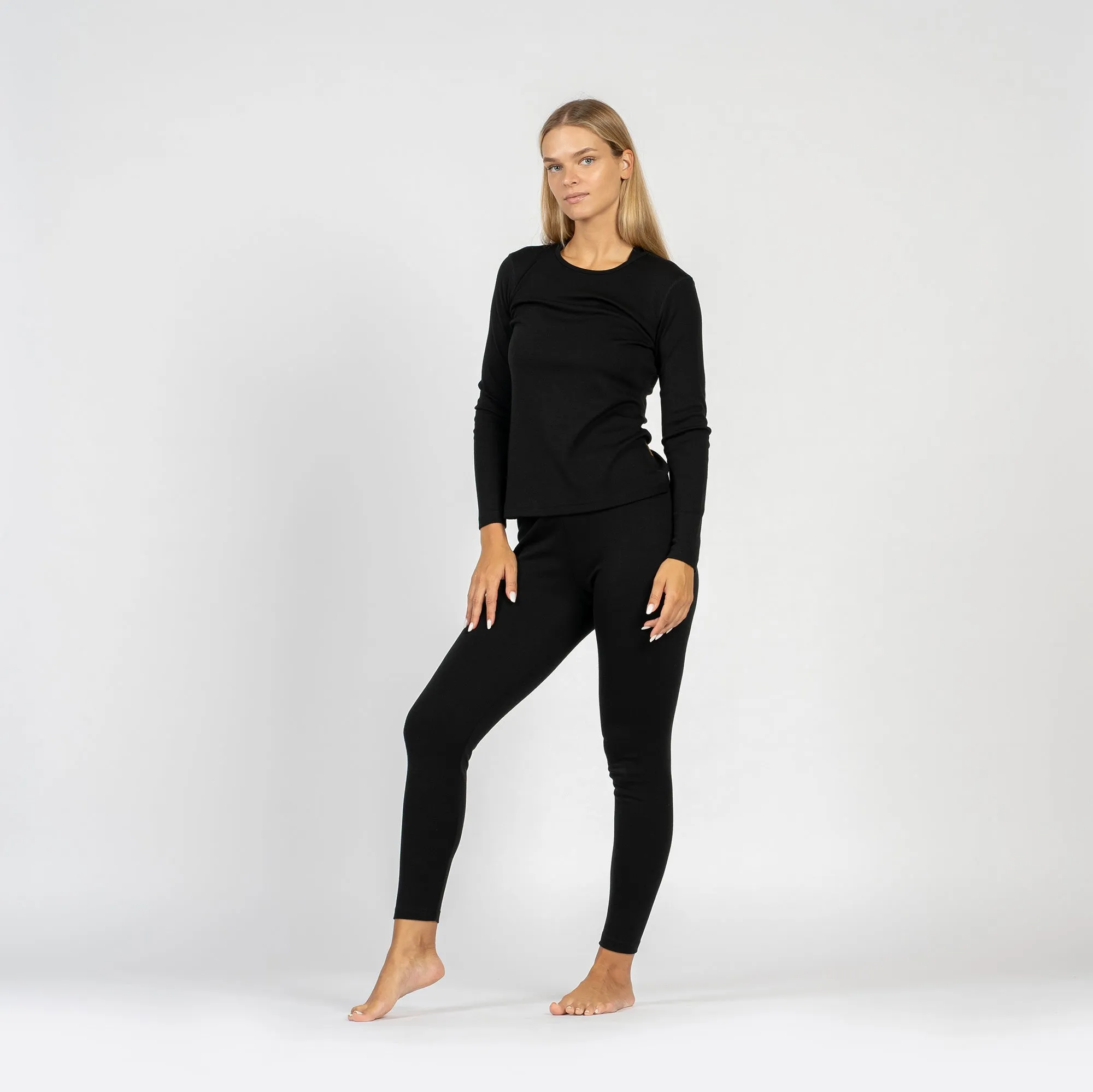 Women's 250 Long Sleeve & Leggings 2-Piece Black