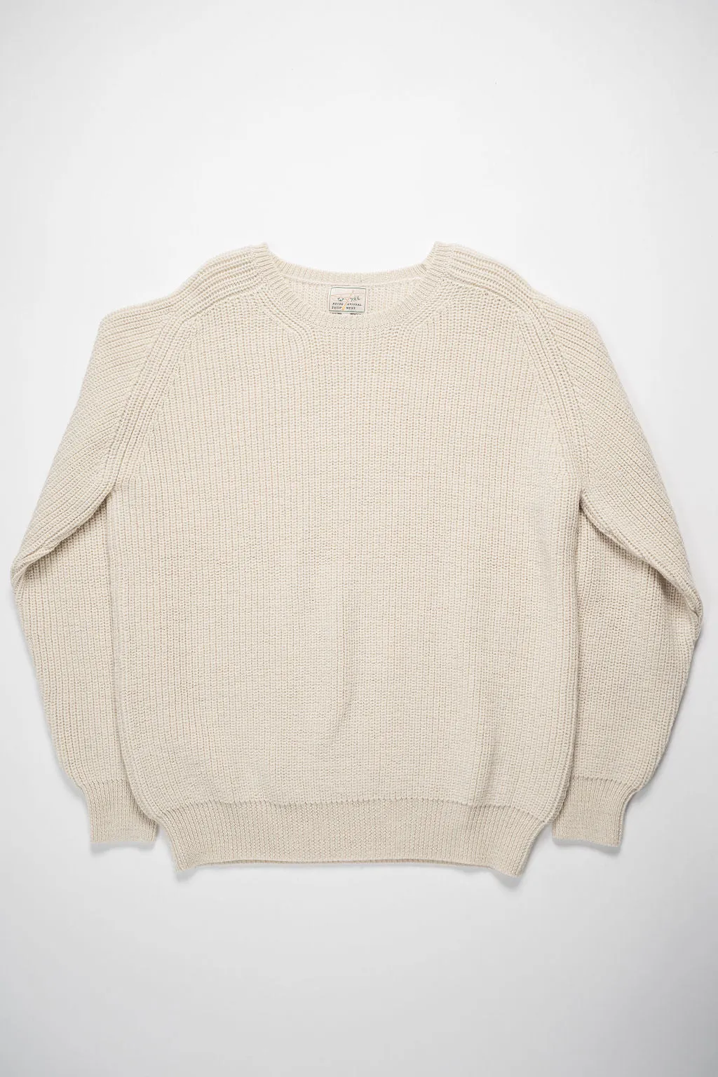 Wythe Highland Shakerknit Crewneck Sweater - Cream