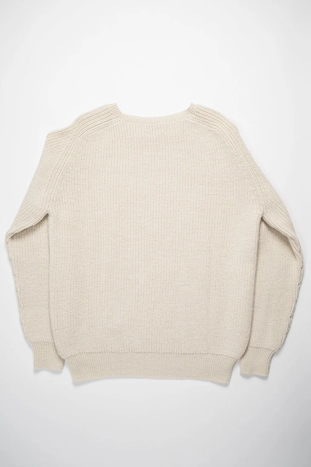 Wythe Highland Shakerknit Crewneck Sweater - Cream