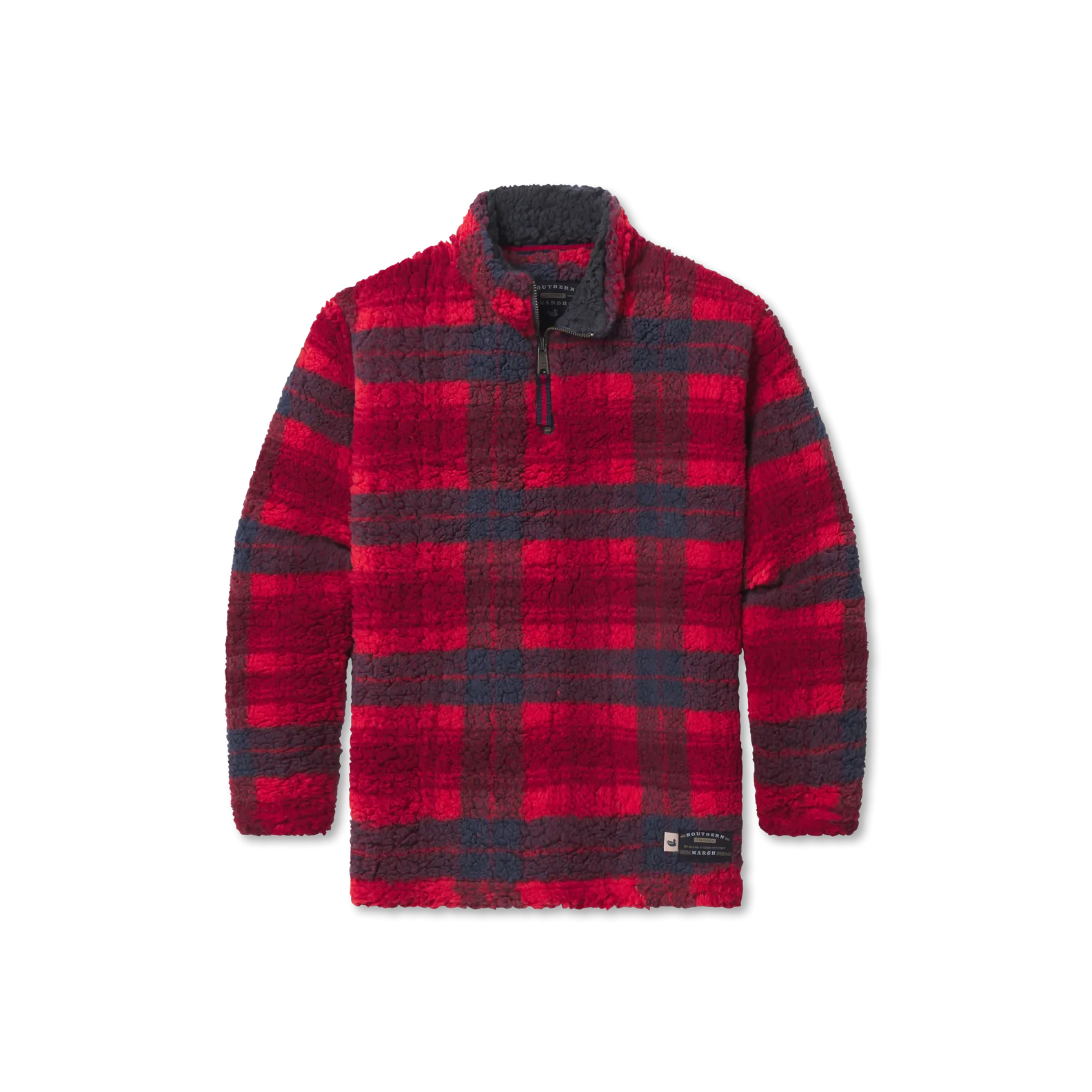 Youth Andover Plaid Sherpa Pullover