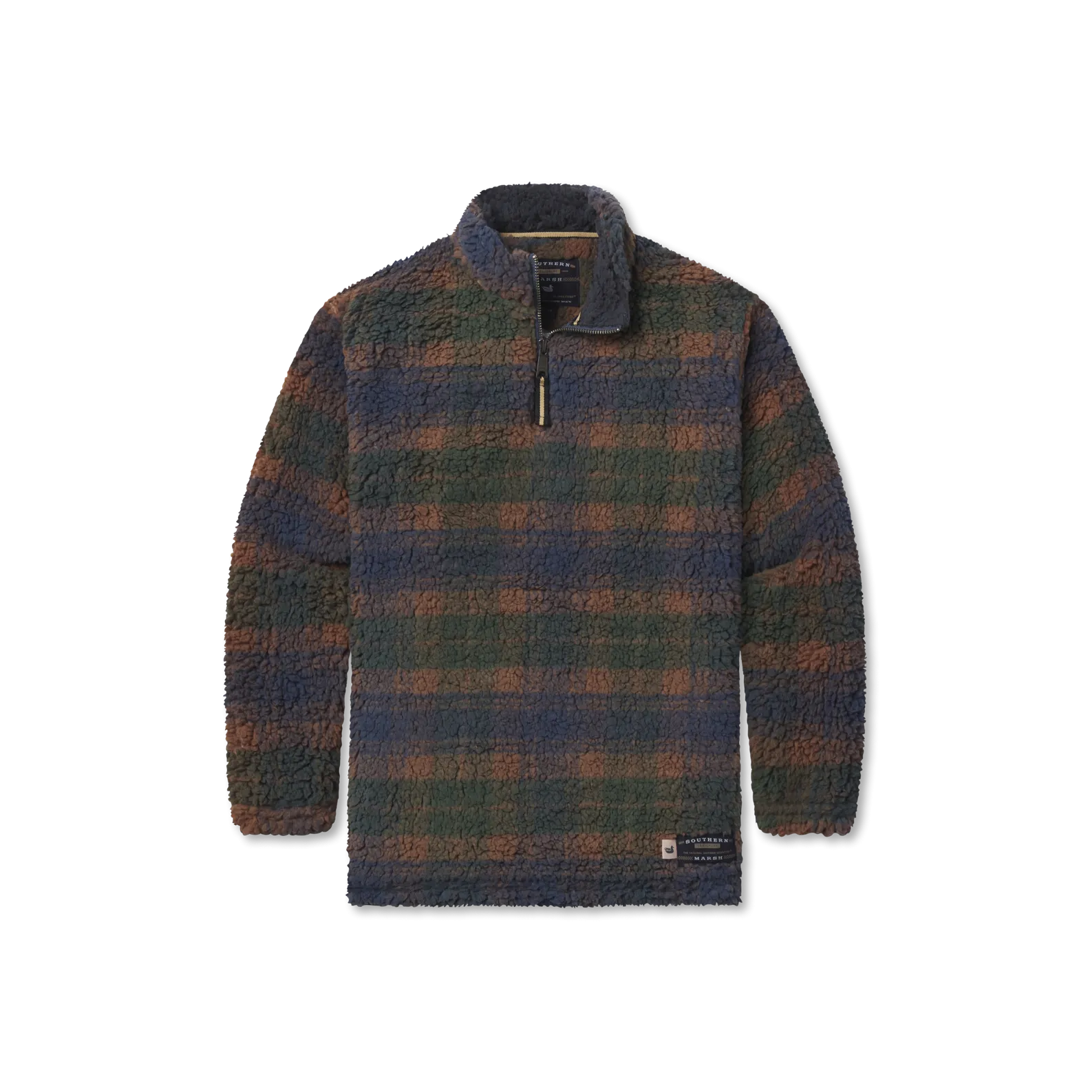 Youth Andover Plaid Sherpa Pullover